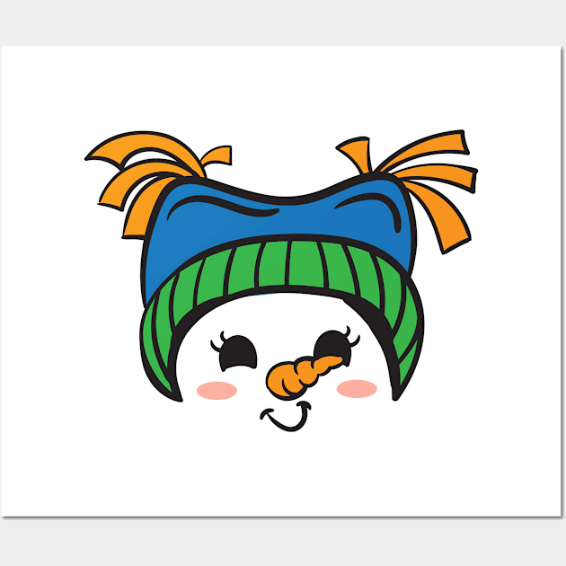 Snowman Face Wall Art by holidaystore